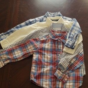 Bundle of 4 Toddler Boy Button Down Shirts.